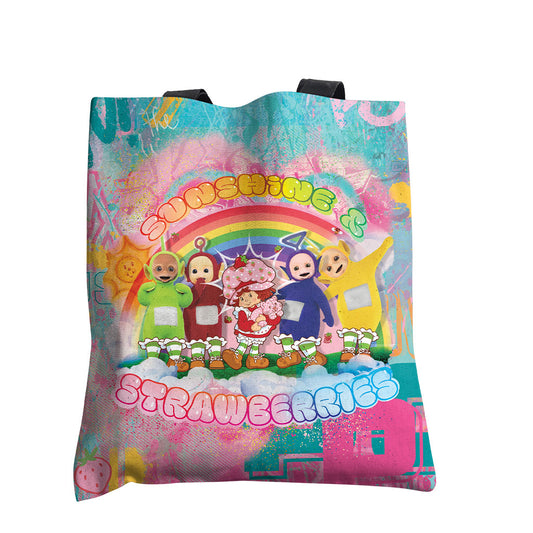 Teletubbies x Strawberry Shortcake by MurWalls - Sunshine & Strawberries Tote Bag