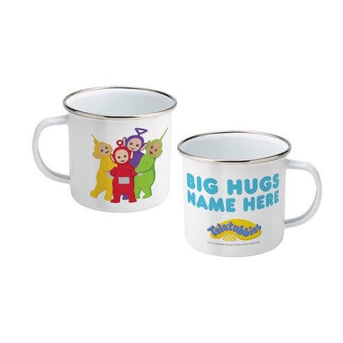 Personalised Big Hugs Enamel Mug